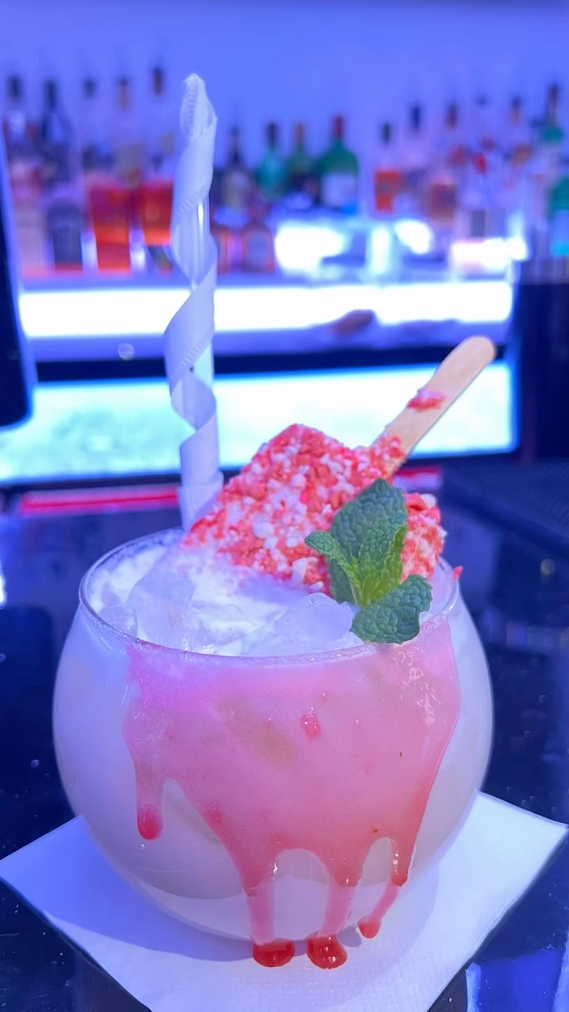 Coconut lollipop cocktail