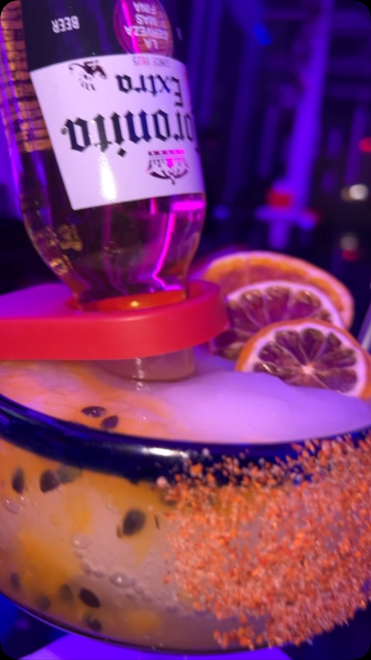 Passion fruit margarita at Liquid Bar
