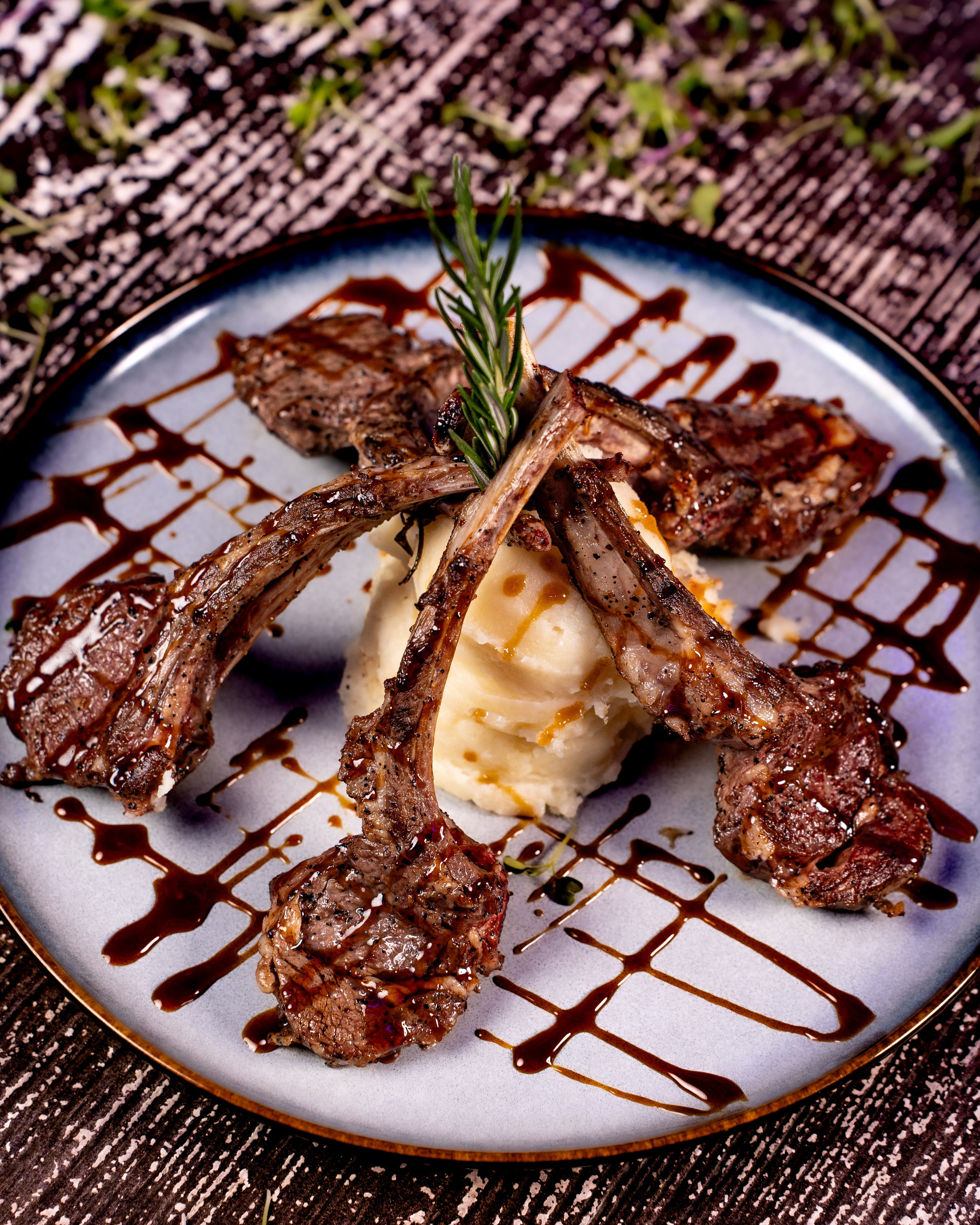 Lamb chops at Liquid Bar